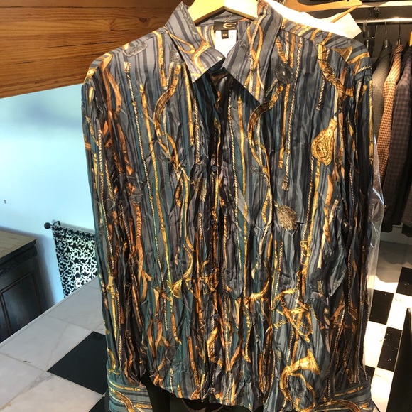 Roberto Cavalli Other - Just Cavalli- Mens Silk Iconic Print Shirt NWOT